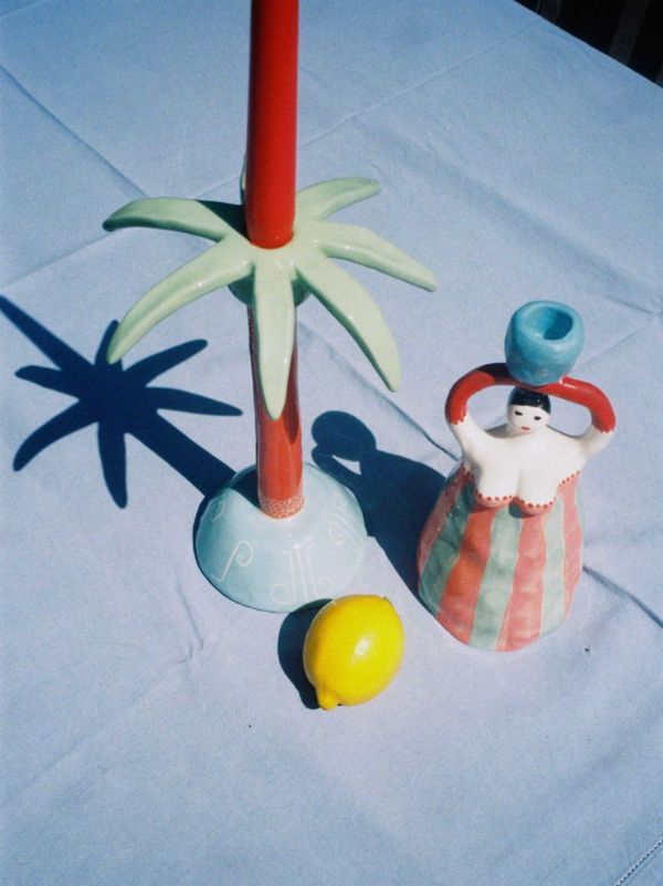 LAETITIA ROUGET Orange Coconut Tree Candle Holder | Browns Candle Holders