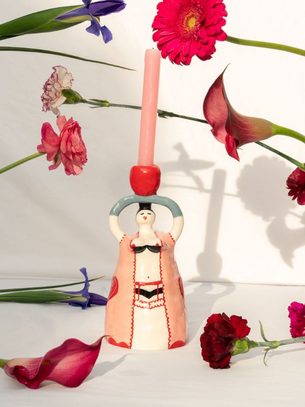 LAETITIA ROUGET White Lolita Candle Holder | Browns Candle Holders