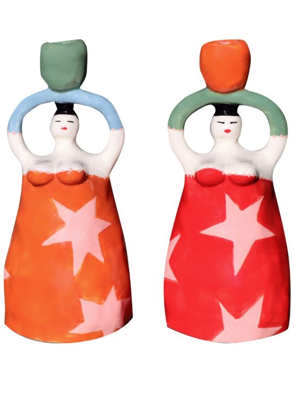 LAETITIA ROUGET x Browns Porcelain Candle Holders (Set Of Two) | Browns Candle Holders