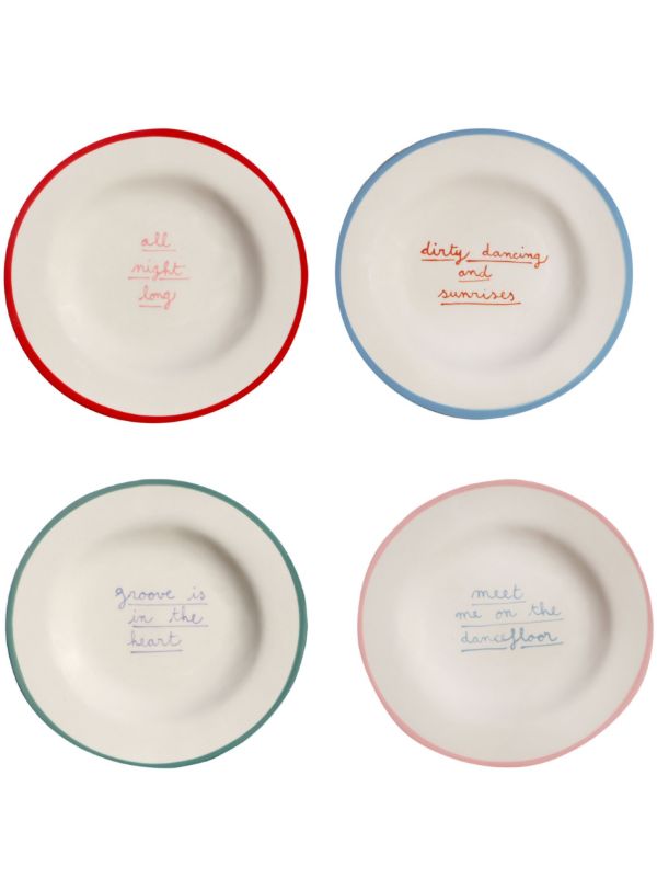 LAETITIA ROUGET x Browns Printed Plated (Set Of Four) | Browns Plates & Bowls