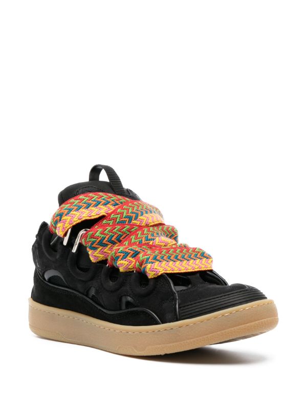 Lanvin Black Curb Suede Sneakers | Browns Low-Tops