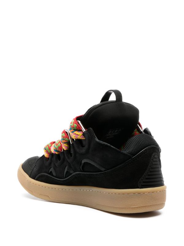 Lanvin Black Curb Suede Sneakers | Browns Low-Tops
