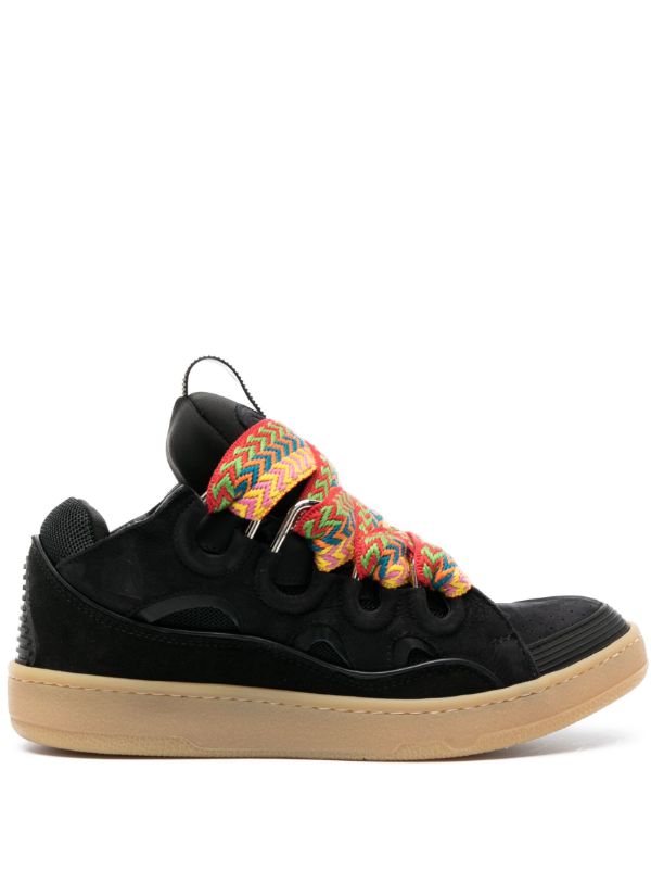 Lanvin Black Curb Suede Sneakers | Browns Low-Tops