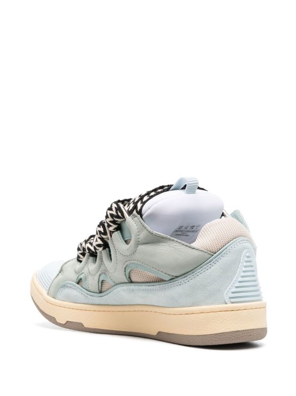 Lanvin Blue Curb Leather Sneakers | Browns Low-Tops
