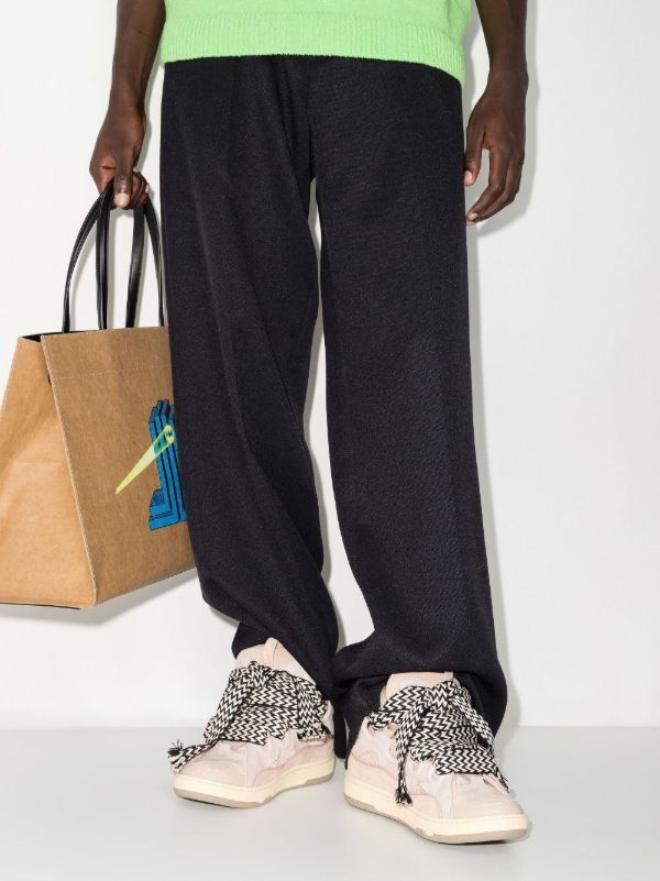 Lanvin Pink Curb Leather Sneakers | Browns Low-Tops