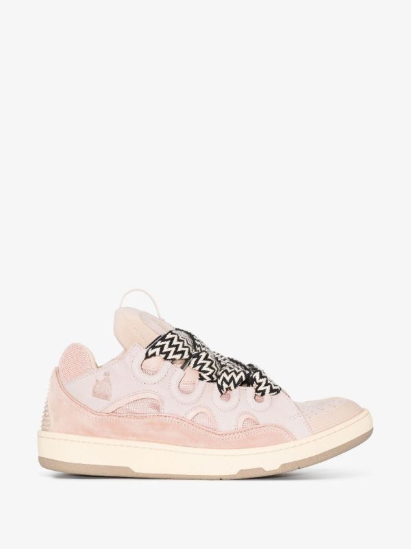 Lanvin pink Curb leather sneakers | Browns Low-Tops