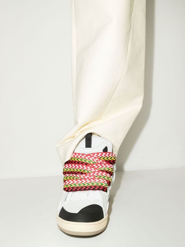 Lanvin White Curb Low Top Leather Trainers | Browns Low-Tops