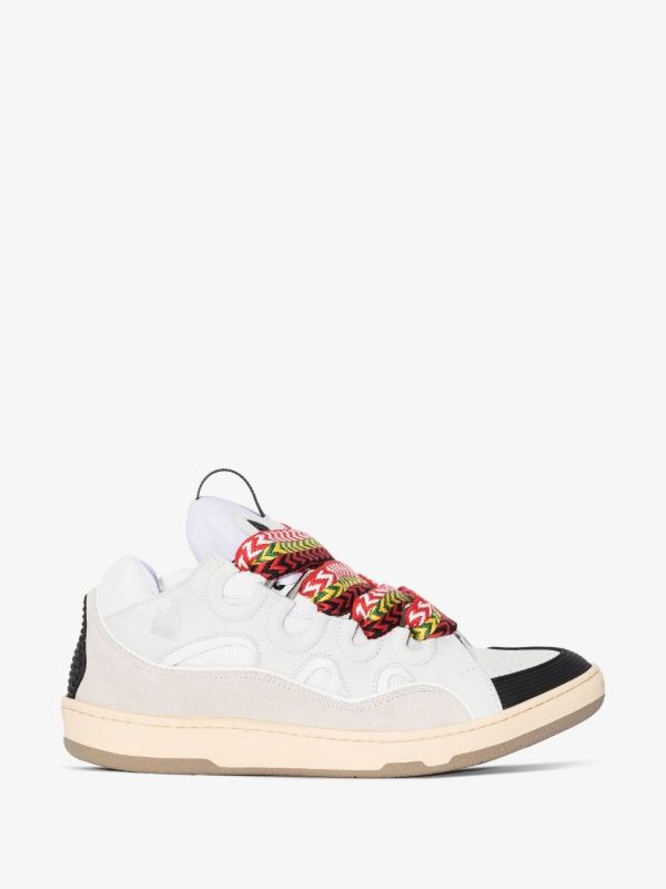 Lanvin white Curb low top leather trainers | Browns Low-Tops