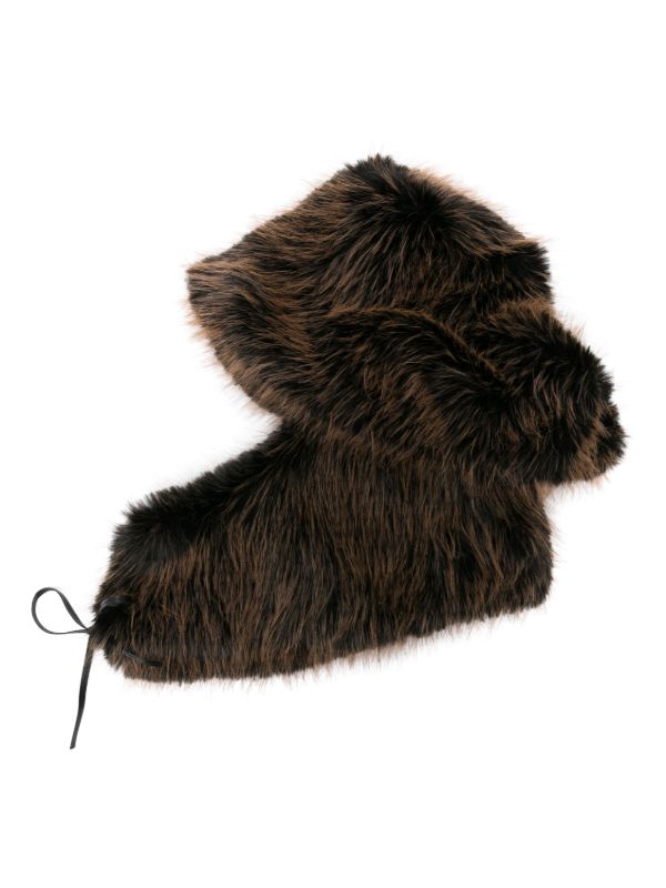 Lanvin X Future Brown Faux-Fur Hat | Browns Hats