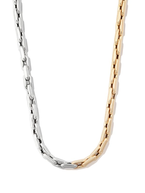 Lauren Rubinski 14K yellow and white gold small chain necklace | Browns Necklaces