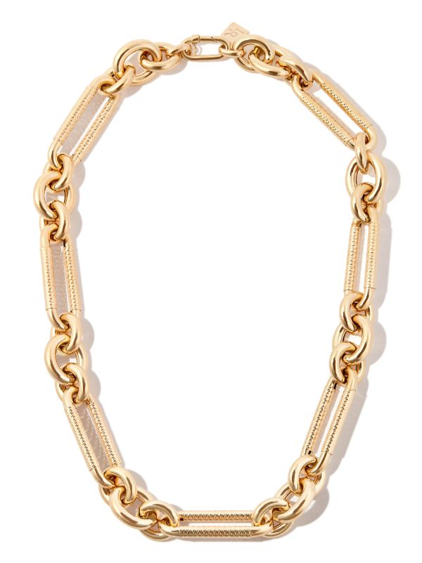 Lauren Rubinski 14k Yellow Gold Diamond Encrusted Chain Necklace | Browns Necklaces