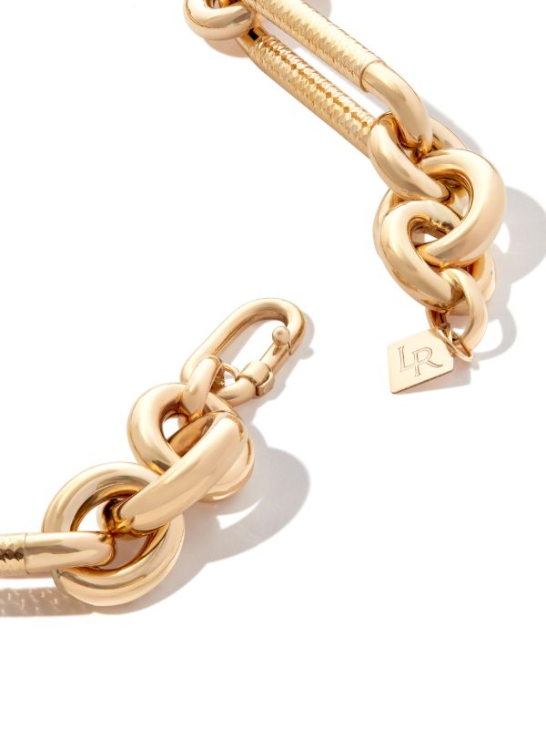 Lauren Rubinski 14k Yellow Gold Diamond Encrusted Chain Necklace | Browns Necklaces