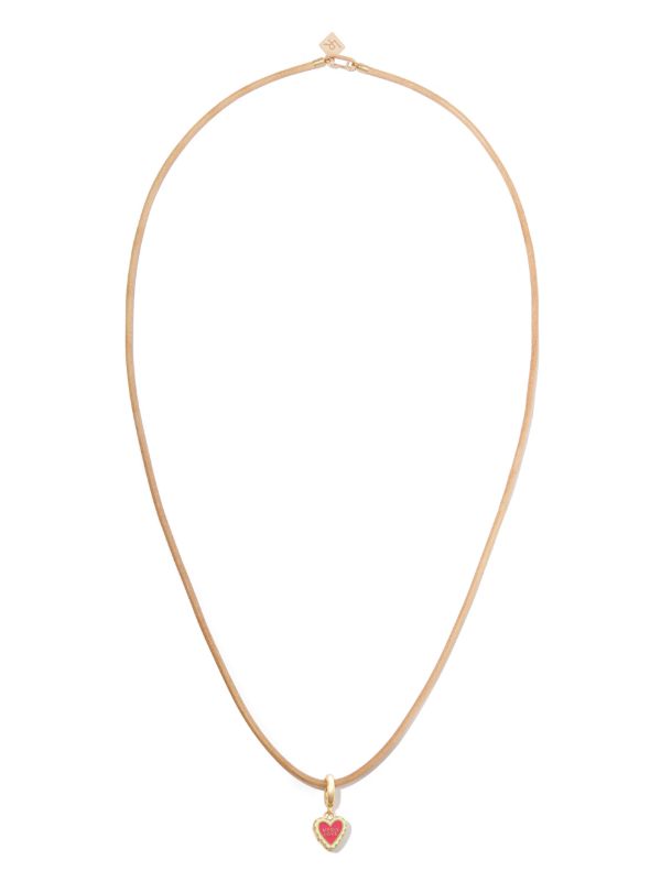Lauren Rubinski 14K Yellow Gold Messy Heart Pendant Necklace | Browns Fine Necklaces