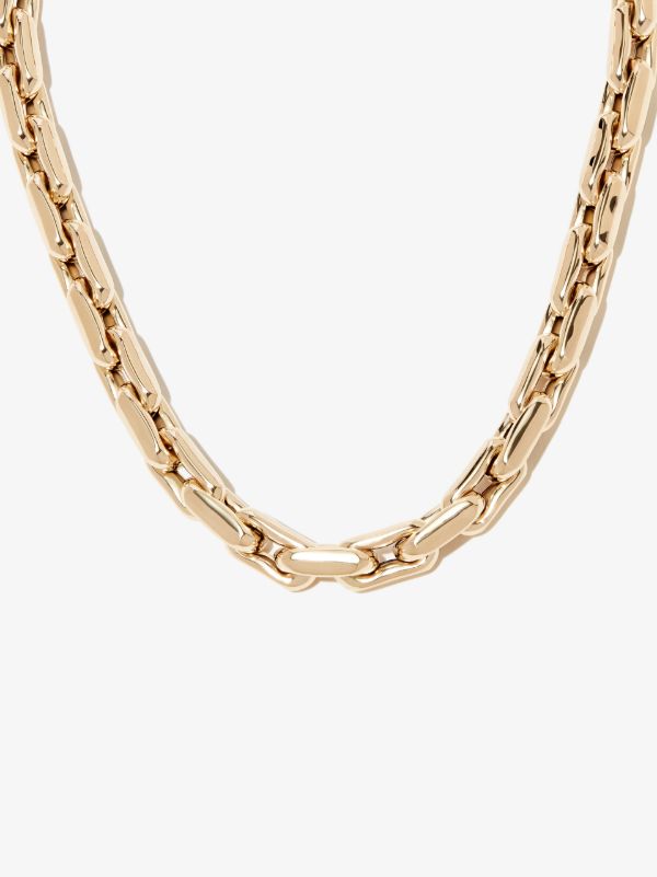 Lauren Rubinski 14K Yellow Gold Small Square Link Necklace | Browns Necklaces