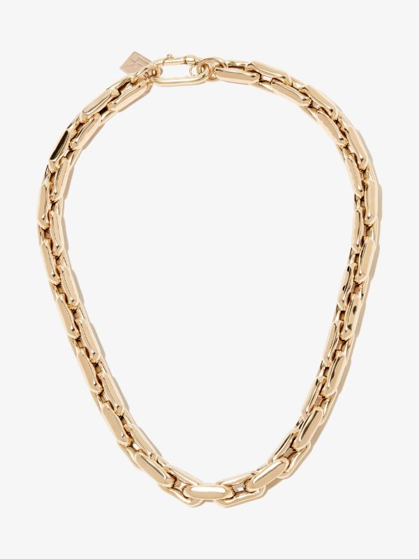 Lauren Rubinski 14K yellow gold small square link necklace | Browns Necklaces