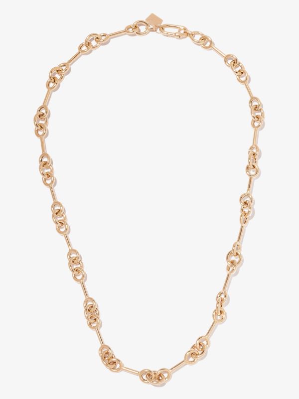 Lauren Rubinski 14K yellow gold triple link station necklace | Browns Necklaces