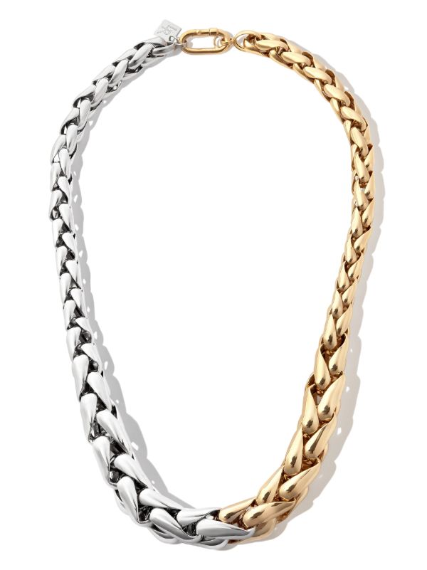 Lauren Rubinski 14K Yellow Gold Two-tone Twist Chain Necklace | Browns Necklaces