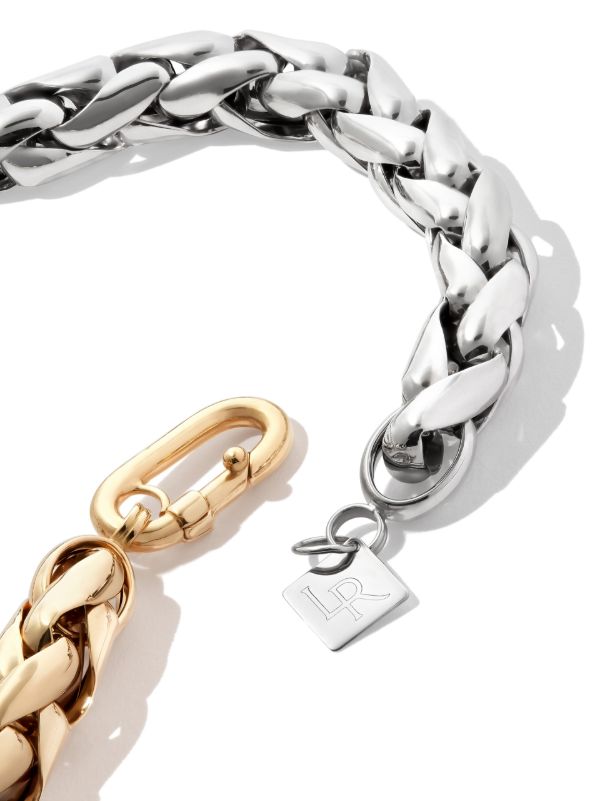 Lauren Rubinski 14K Yellow Gold Two-tone Twist Chain Necklace | Browns Necklaces