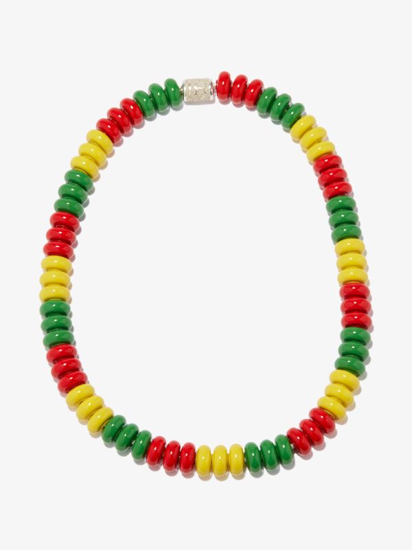Lauren Rubinski multicoloured sterling silver beaded necklace | Browns Necklaces