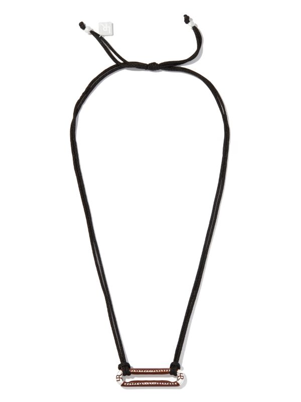 Lauren Rubinski Sterling Silver Diamond Drawstring Necklace | Browns Necklaces