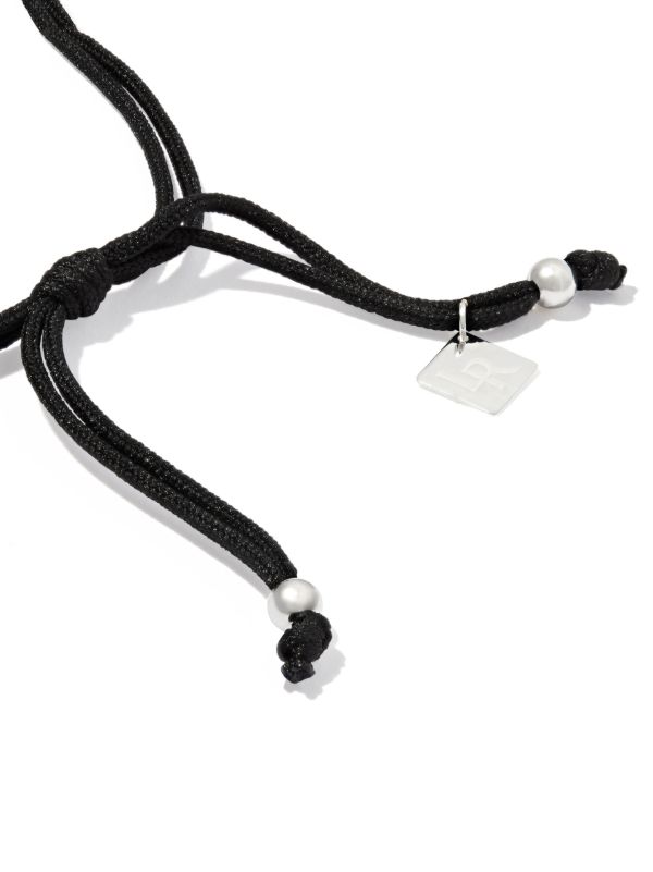 Lauren Rubinski Sterling Silver Diamond Drawstring Necklace | Browns Necklaces