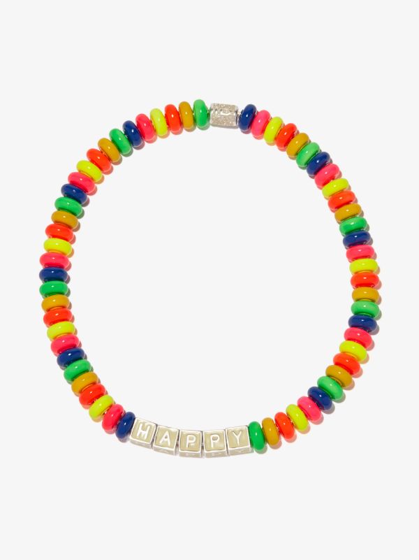 Lauren Rubinski sterling silver Happy beaded necklace | Browns Necklaces