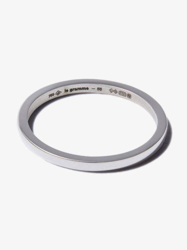 Le Gramme 18K white gold La 2g polished Ribbon ring | Browns Rings