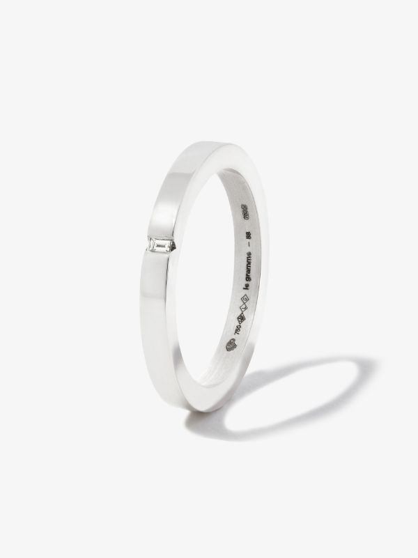 Le Gramme 18K White Gold La 5g Polished Diamond Ring | Browns Rings