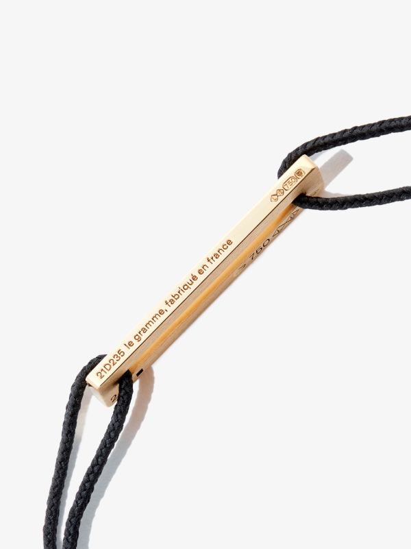 Le Gramme 18K Yellow Gold Le 2.5g Diamond Perforated Cord Bracelet | Browns Bracelets