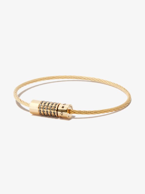 Le Gramme 18K Yellow Gold Le 9g Polished Diamond Cable Bracelet | Browns Bracelets