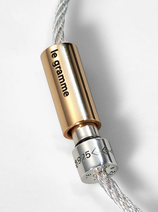 Le Gramme 18kt Gold And Silver 9g Polished Bicolor Cable Bracelet | Browns Bracelets