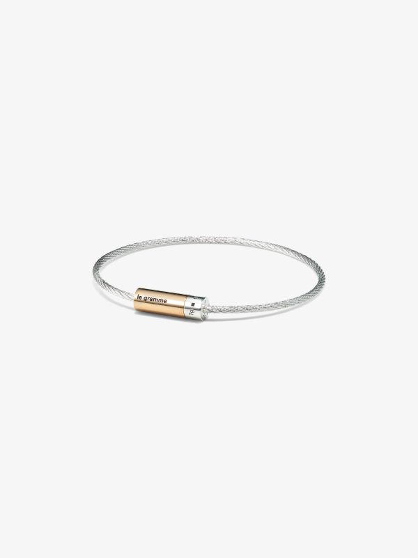 Le Gramme 18kt gold and silver 9g polished bicolor cable bracelet | Browns Bracelets