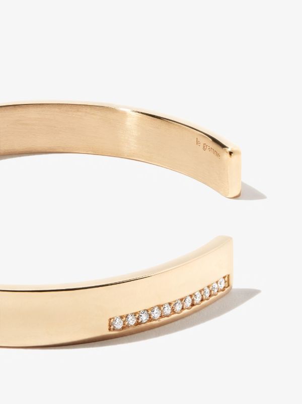 Le Gramme 18kt Yellow Gold Le 31g Ribbon Diamond Bracelet | Browns Bracelets