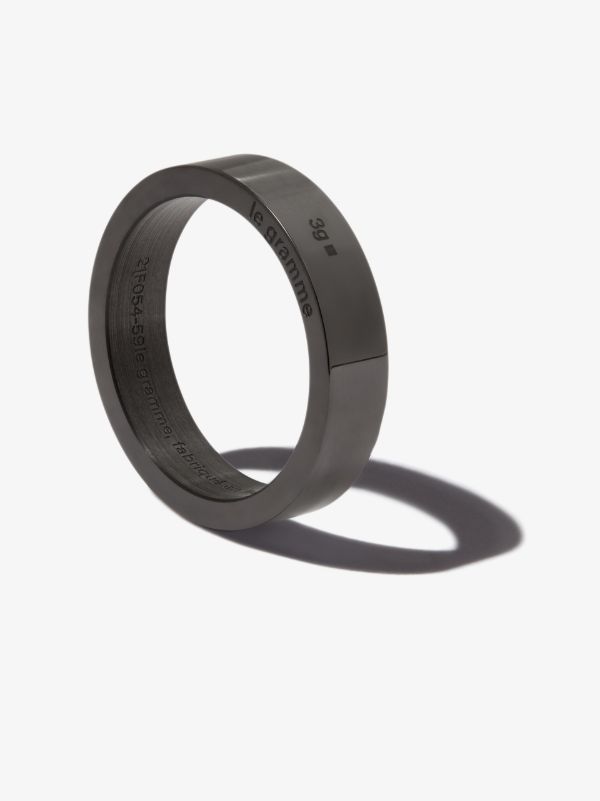 Le Gramme Black Ceramic Polished Ring | Browns Rings