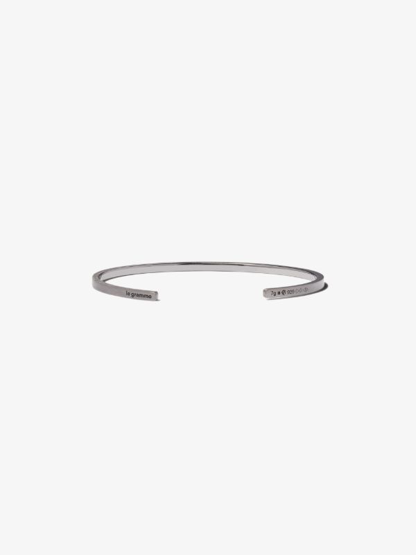 Le Gramme Black Sterling Silver Le 7g Ribbon Bracelet | Browns Bracelets