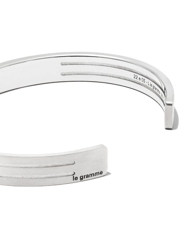 Le Gramme Silver-Tone Le 9g Brushed Punched Ribbon Bracelet | Browns Bracelets
