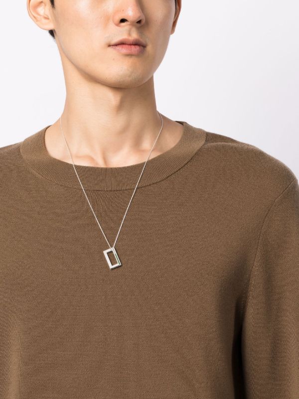 Le Gramme Sterling Silver 3.4g Tsavorite Pendant Necklace | Browns Necklaces