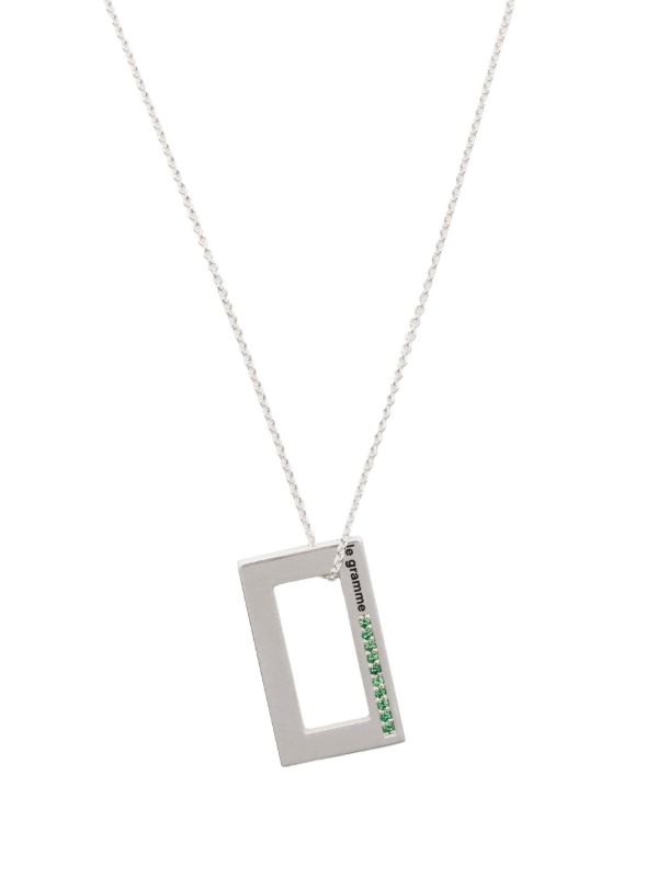 Le Gramme Sterling Silver 3.4g tsavorite pendant necklace | Browns Necklaces