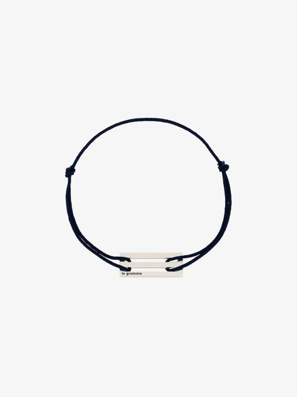 Le Gramme sterling silver Le 2.5g punched cord bracelet | Browns Bracelets
