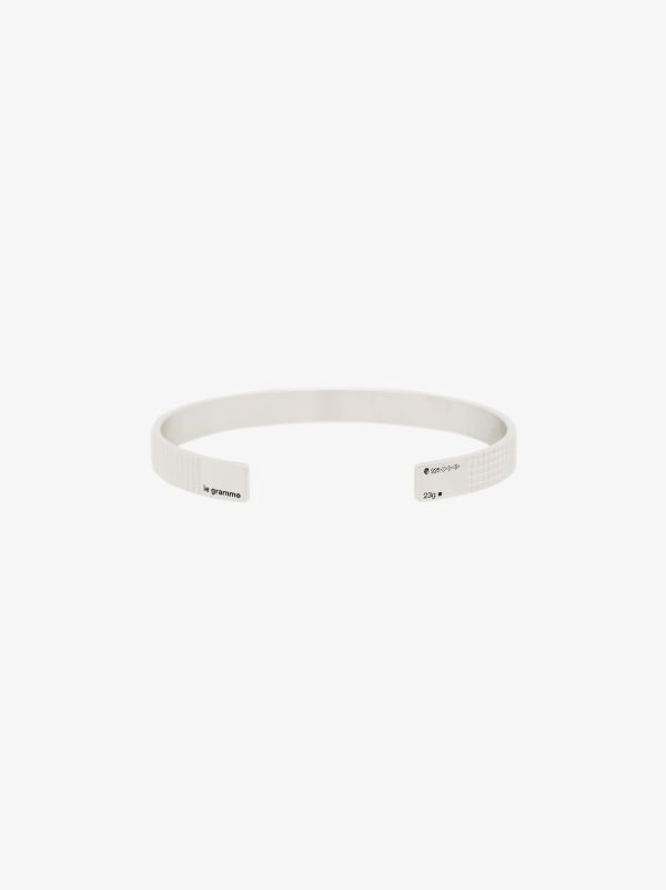 Le Gramme Sterling Silver Le 23g Guilloché Polished Bracelet | Browns Bracelets