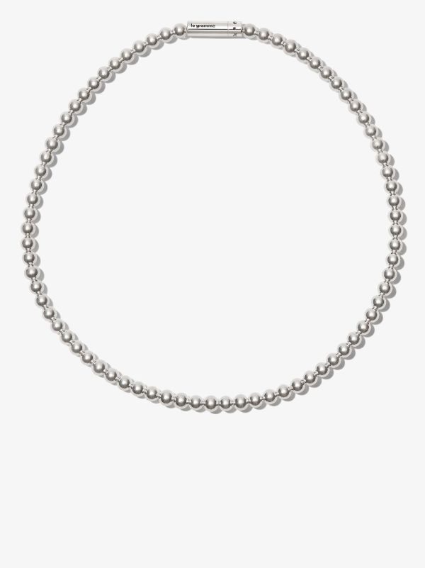 Le Gramme sterling silver Le 51g polished bead necklace | Browns Necklaces
