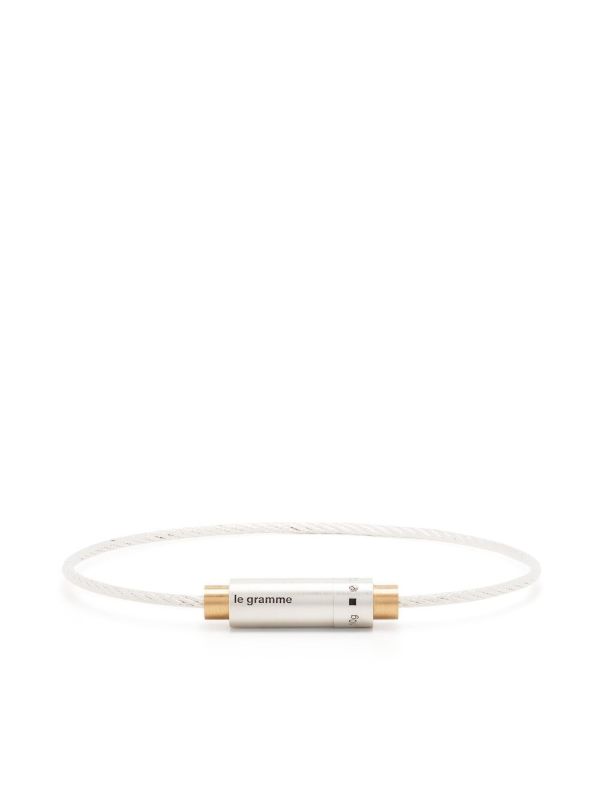Le Gramme sterling silver Le 9g brushed cable bracelet | Browns Bracelets