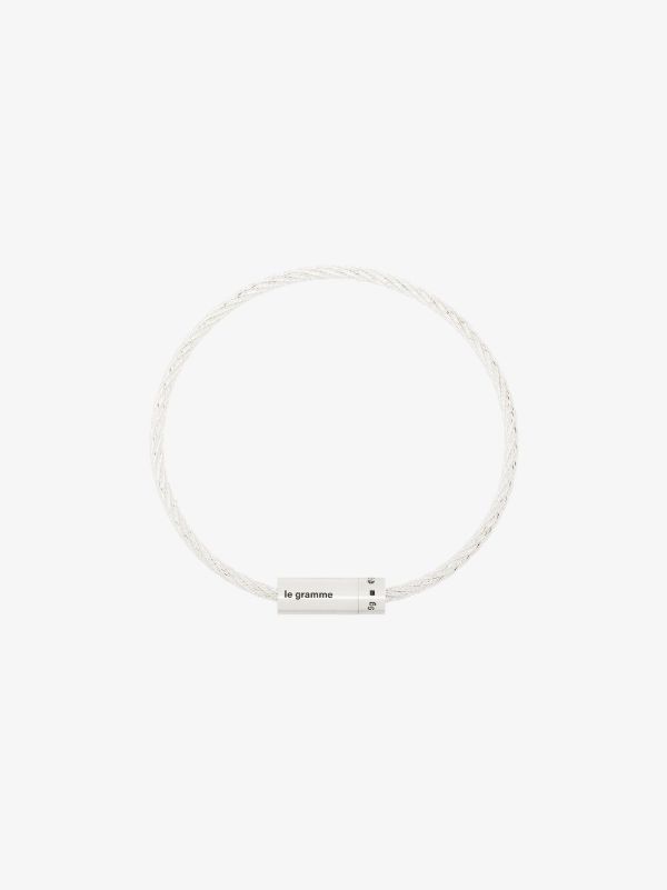 Le Gramme sterling silver Le 9g brushed cable bracelet | Browns Bracelets