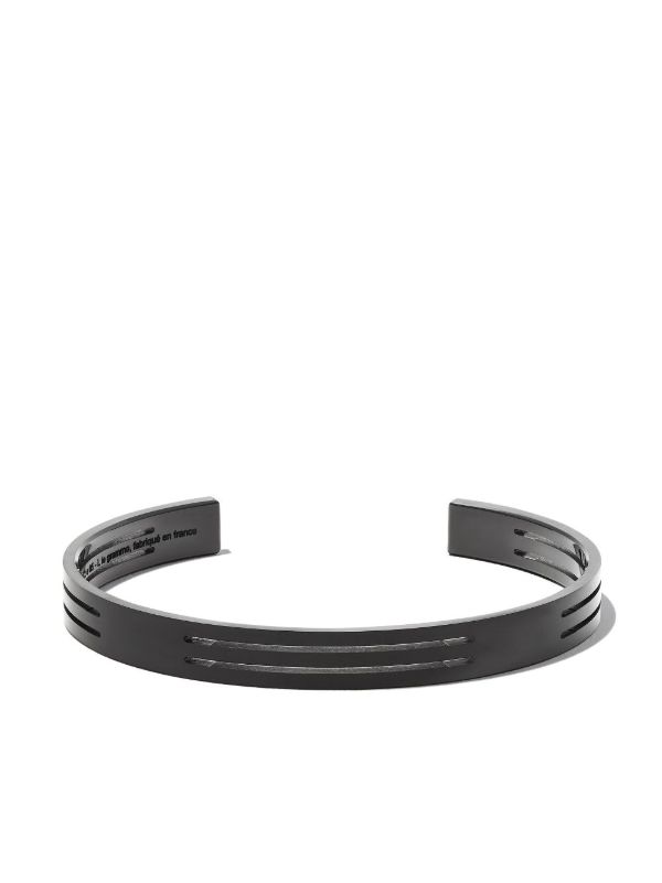 Le Gramme Titanium Le 9g Brushed Punched Ribbon Bracelet | Browns Bracelets