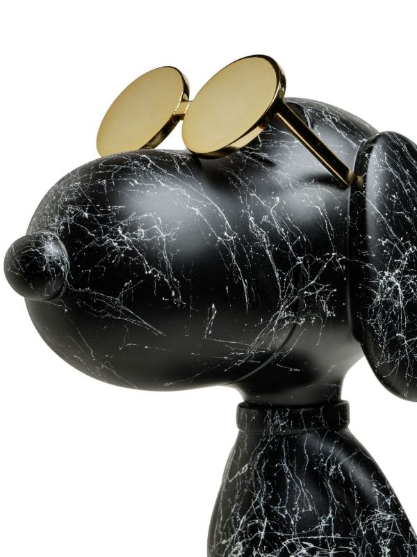 LEBLON DELIENNE Black Marble Print Snoopy Figurine | Browns Collectibles