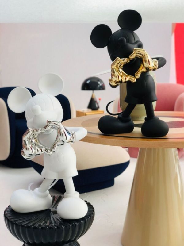 LEBLON DELIENNE Black Mickey With Love 30cm Figurine | Browns Collectibles