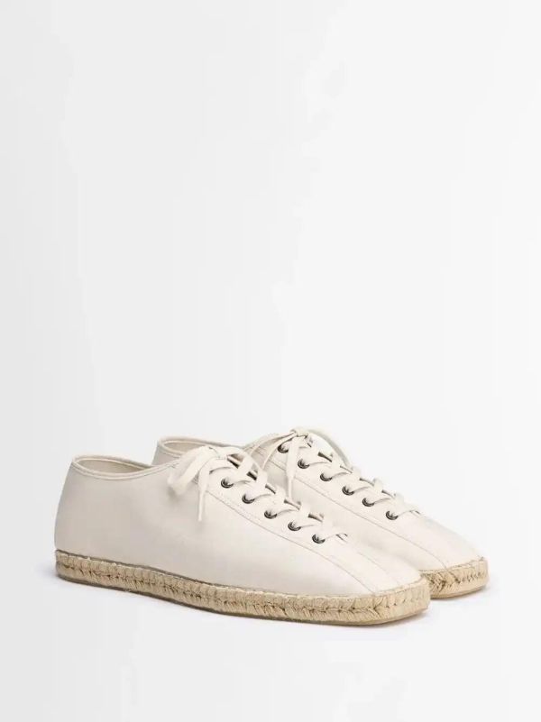 LEMAIRE White Cotton Lace-Up Espadrilles | Browns Espadrilles