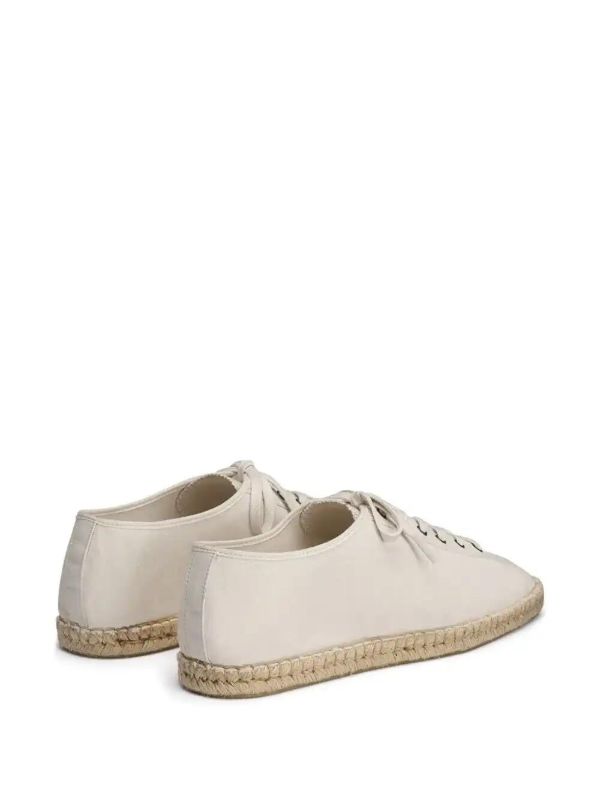 LEMAIRE White Cotton Lace-Up Espadrilles | Browns Espadrilles