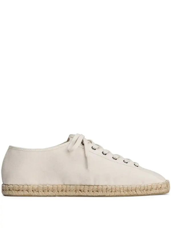 LEMAIRE White Cotton Lace-Up Espadrilles | Browns Espadrilles