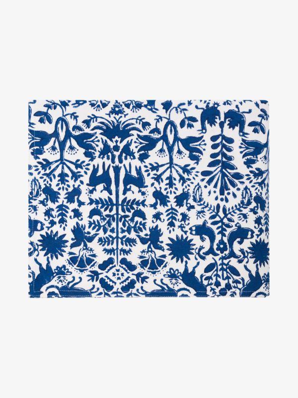 Les-Ottomans blue printed cotton tablecloth | Browns Table Linen